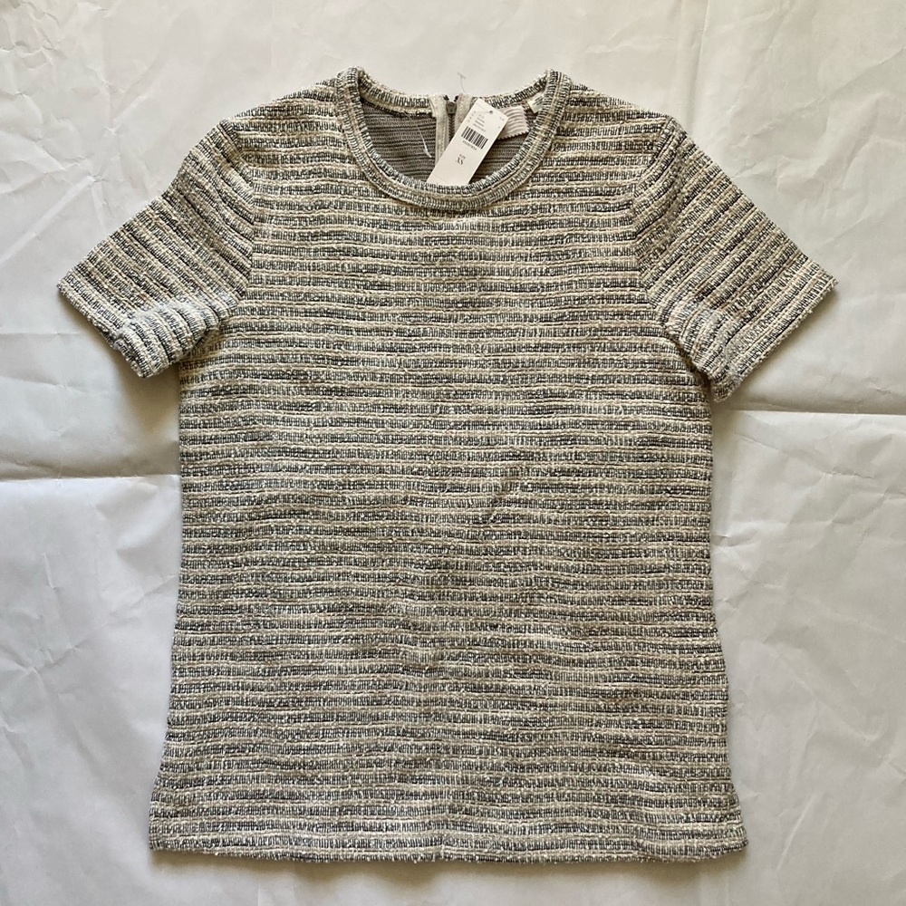 NWT Anthropologie Tweed Knot Tee Shirt Top